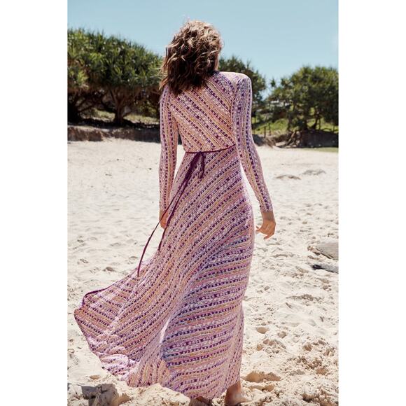 Free People Phoebe Maxi Wrap Dress Medium - Picture 2 of 10